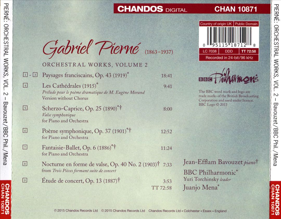 Pierné: Orchestral Works, Vol. 2 cover art