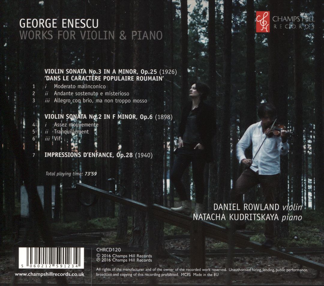 George Enescu: Works for violin & piano cover art