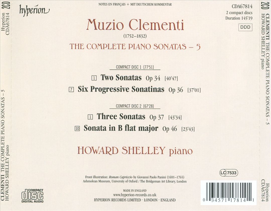 Clementi: The Complete Piano Sonatas, Vol. 5 cover art