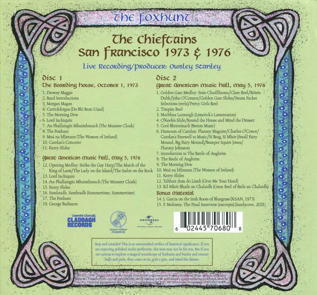 Bear's Sonic Journals: The Foxhunt – San Francisco 1973 & 1976 cover art