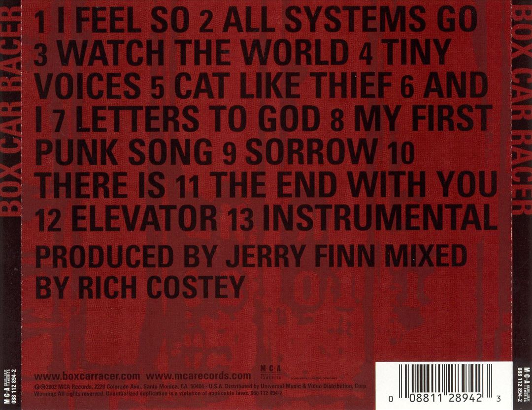 Box Car Racer cover art