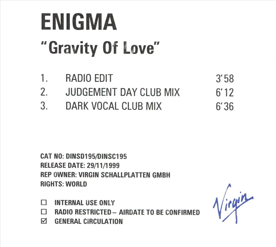Gravity of Love [Germany] cover art