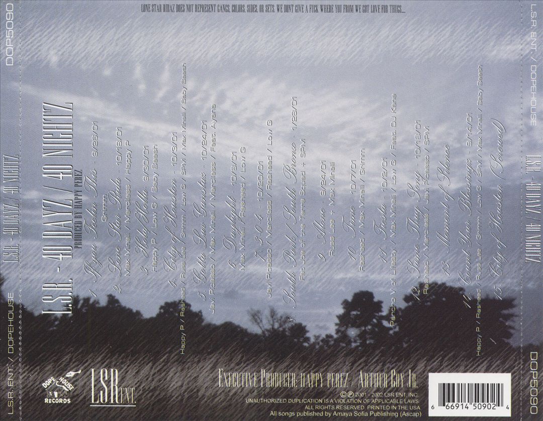 40 Dayz/40 Nightz cover art