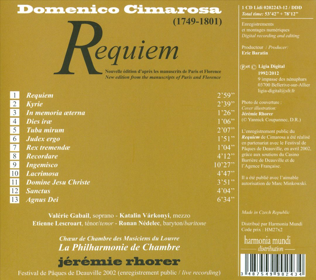 Domenico Cimarosa: Requiem cover art