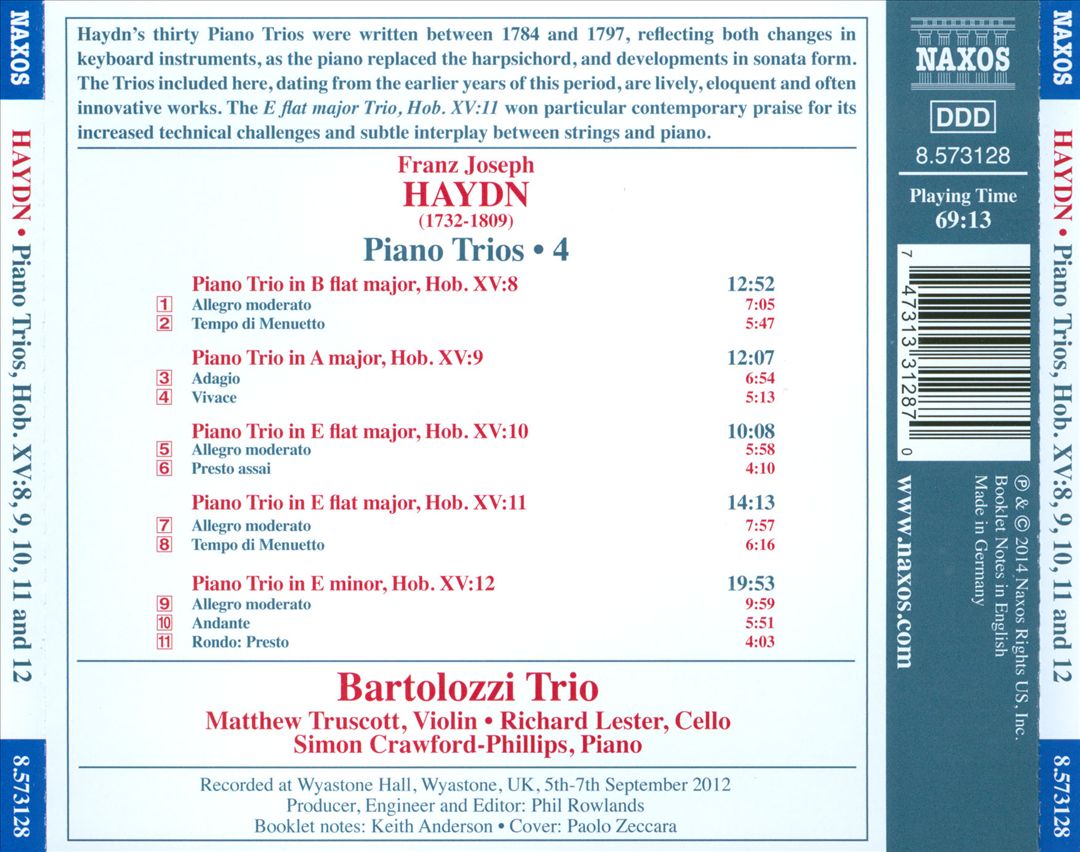 Haydn: Piano Trios Nos. 8-12 cover art