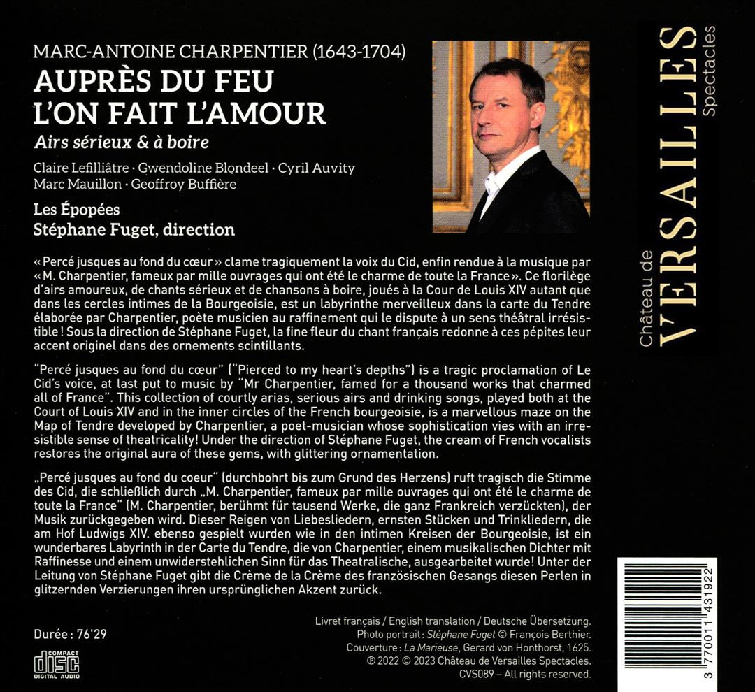 Charpentier: Auprès du feu l'on fait l'amour cover art
