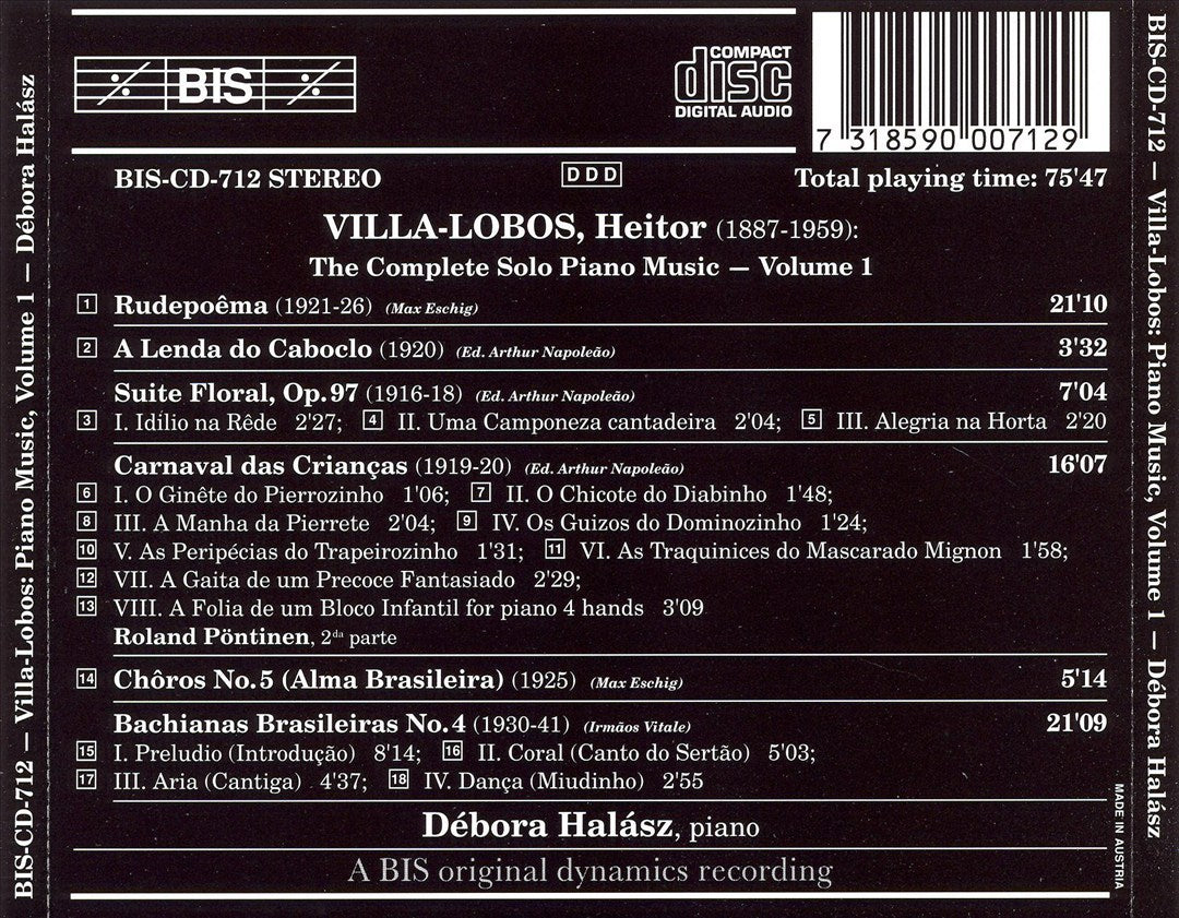 Villa-Lobos: Complete Piano Music, Vol. 1 cover art