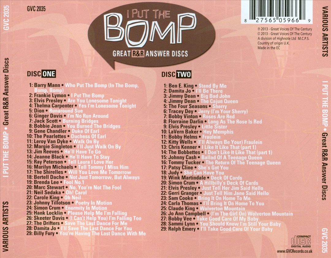 I Put The Bomp: Great R&R Answer Discs cover art