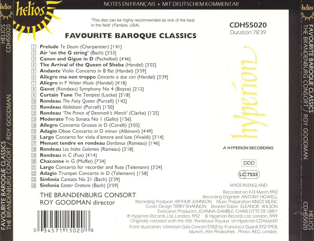 Favourite Baroque Classics cover art