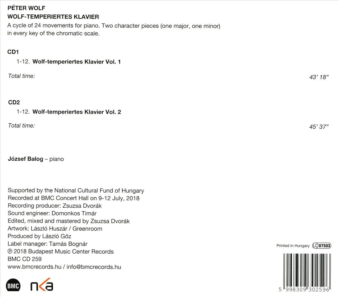 Péter Wolf: Wolf-Temperiertes Klavier cover art