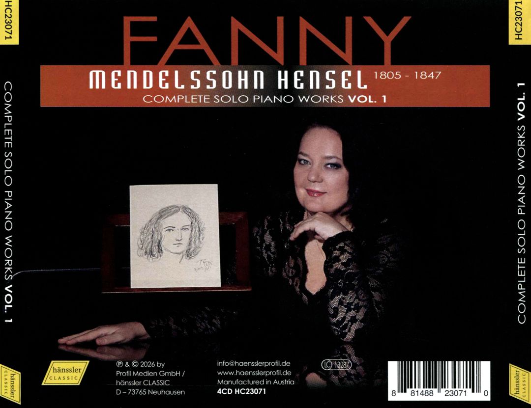 Fanny Mendelssohn Hensel: Complete Solo Piano Works, Vol. 1 cover art