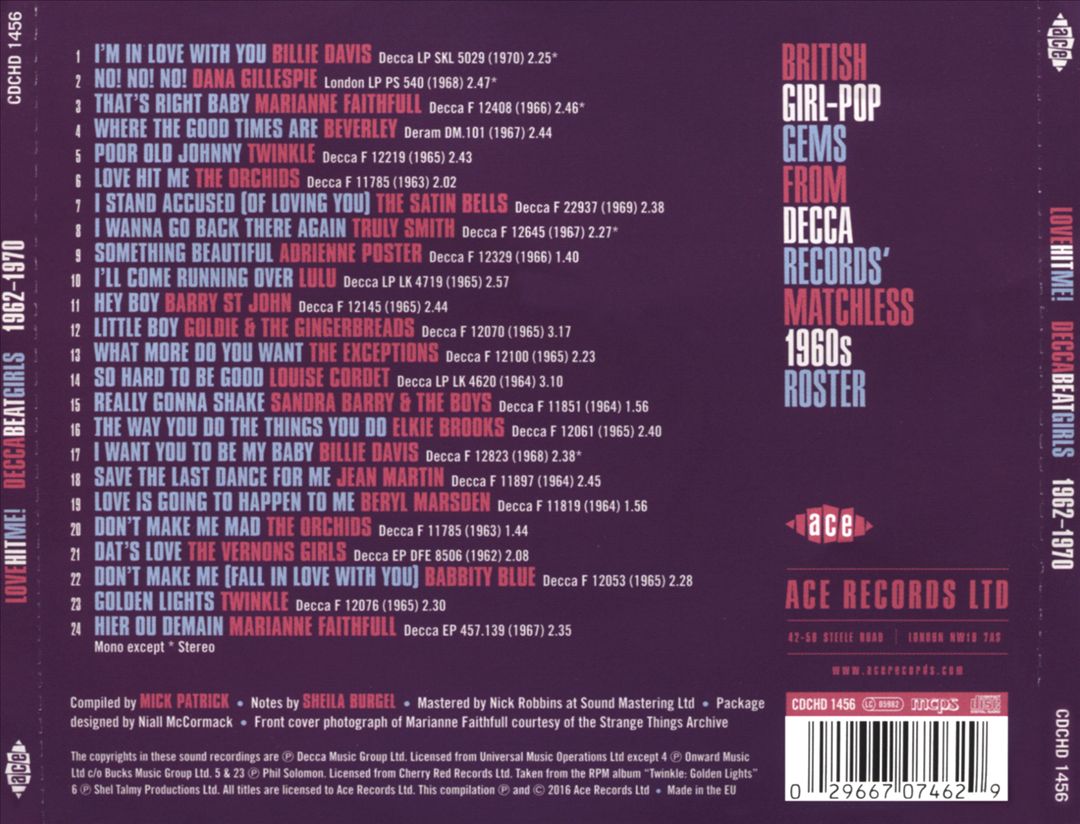 Love Hit Me! Decca Beat Girls 1962-1970 cover art