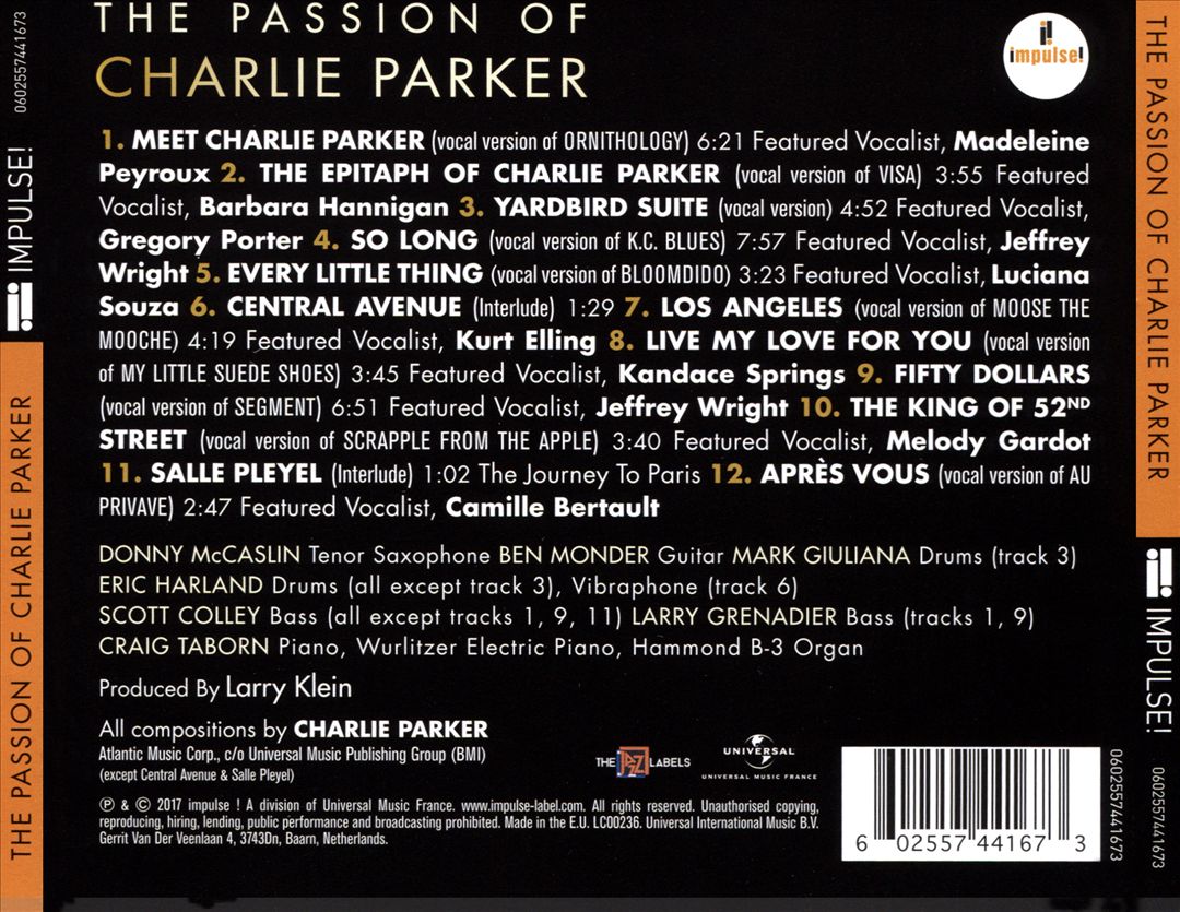 Passion of Charlie Parker  cover art