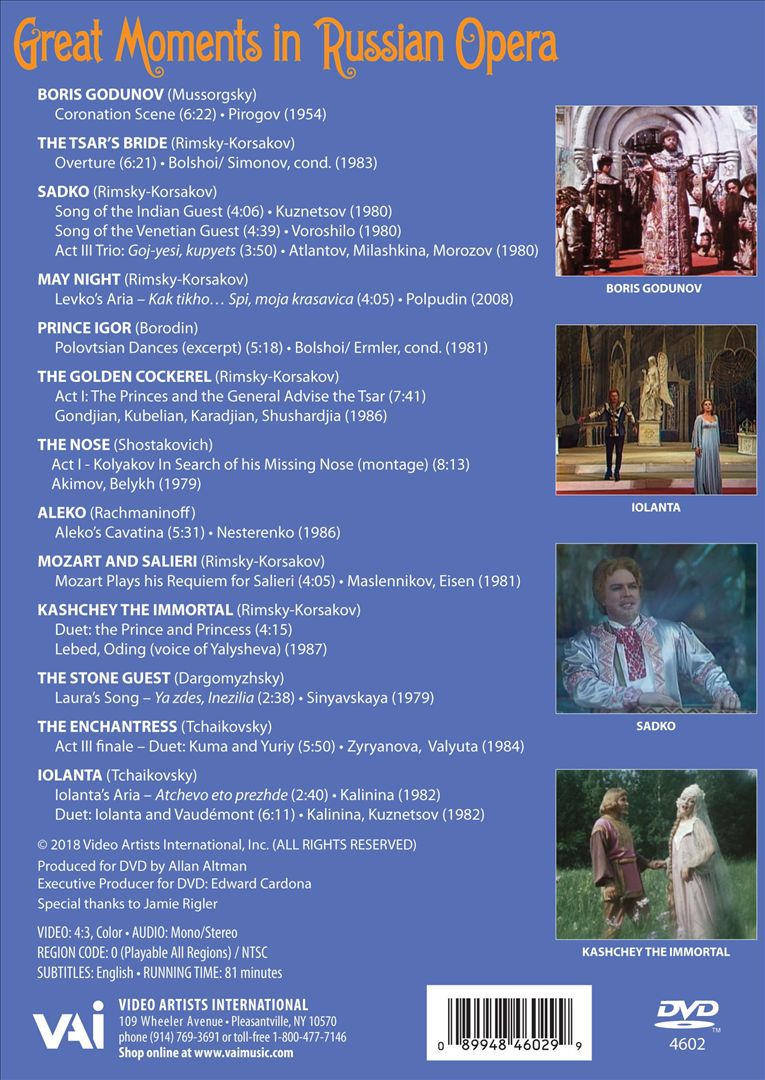 Great Moments in Russian Opera cover art