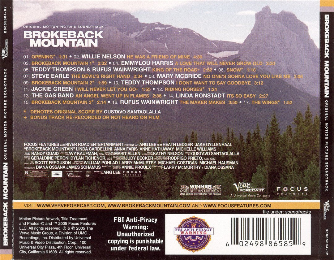 Brokeback Mountain [Original Motion Picture Soundtrack] cover art