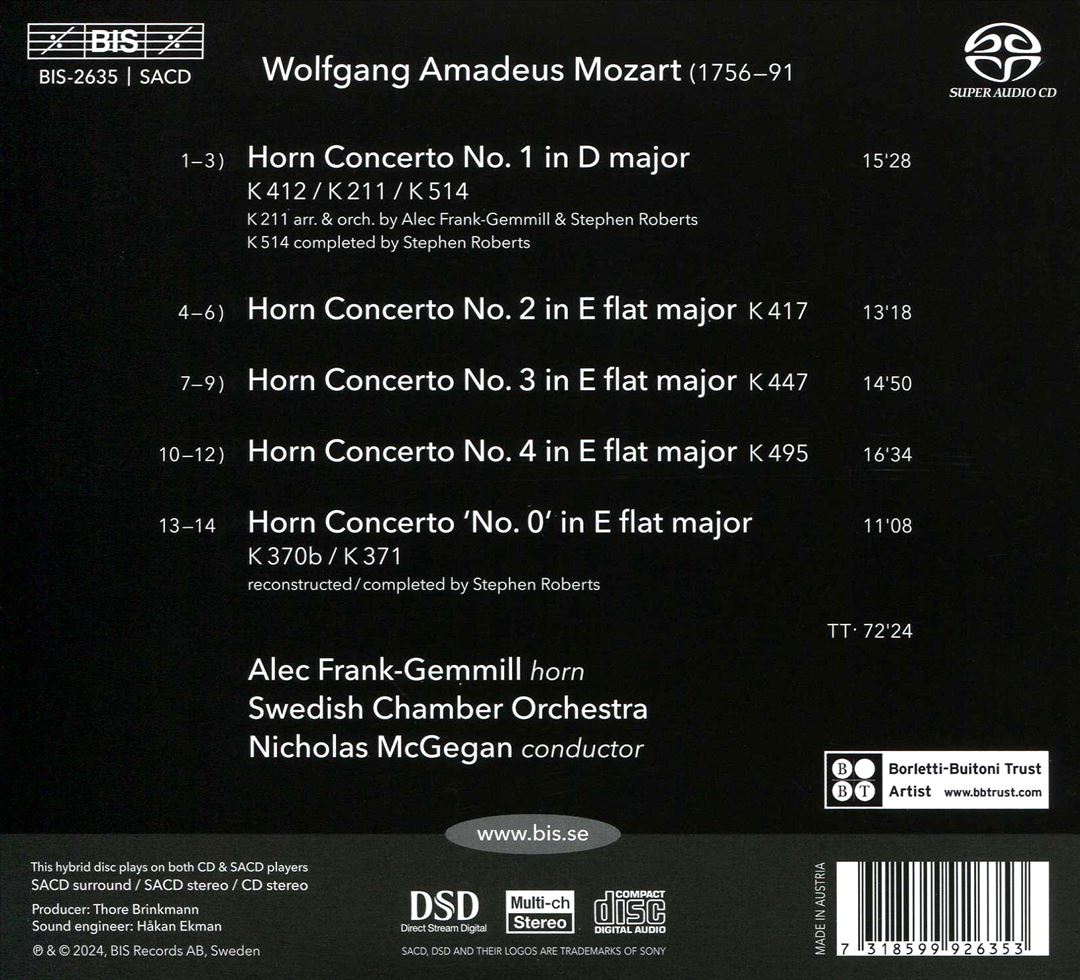 Mozart: Horn Concertos cover art