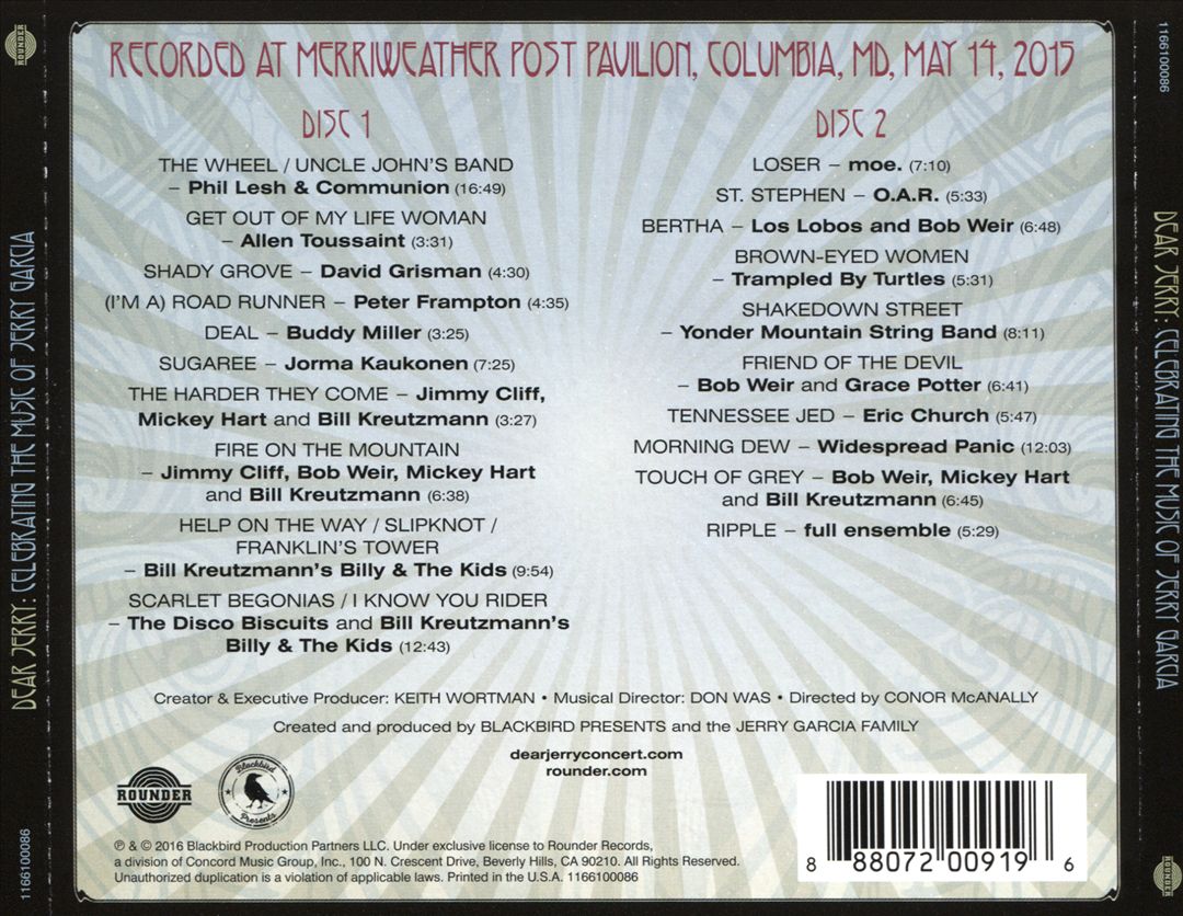 Dear Jerry: Celebrating the Music of Jerry Garcia cover art