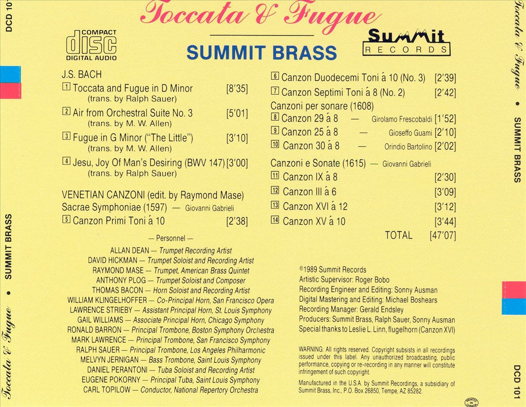 Toccata & Fugue cover art