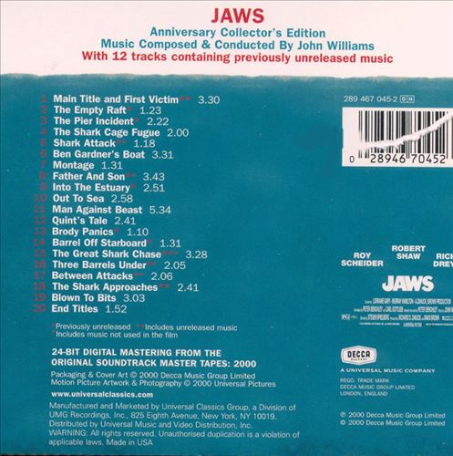 Jaws [Original Soundtrack] [Bonus Tracks] cover art