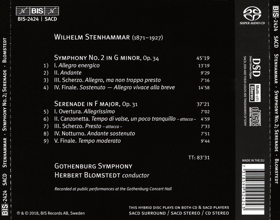 Stenhammar: Symphony No. 2; Serenade cover art
