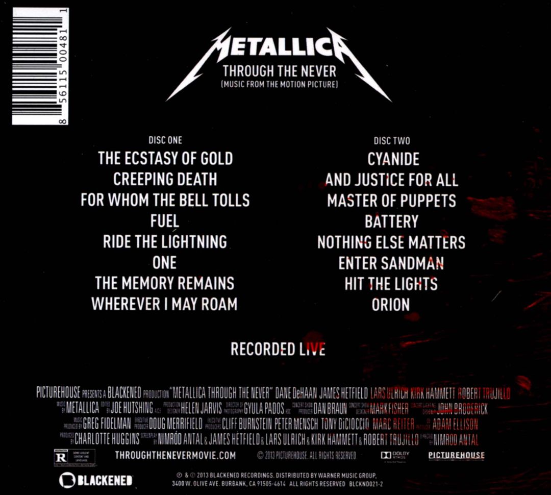 Metallica Through the Never [Music from the Motion Picture] cover art
