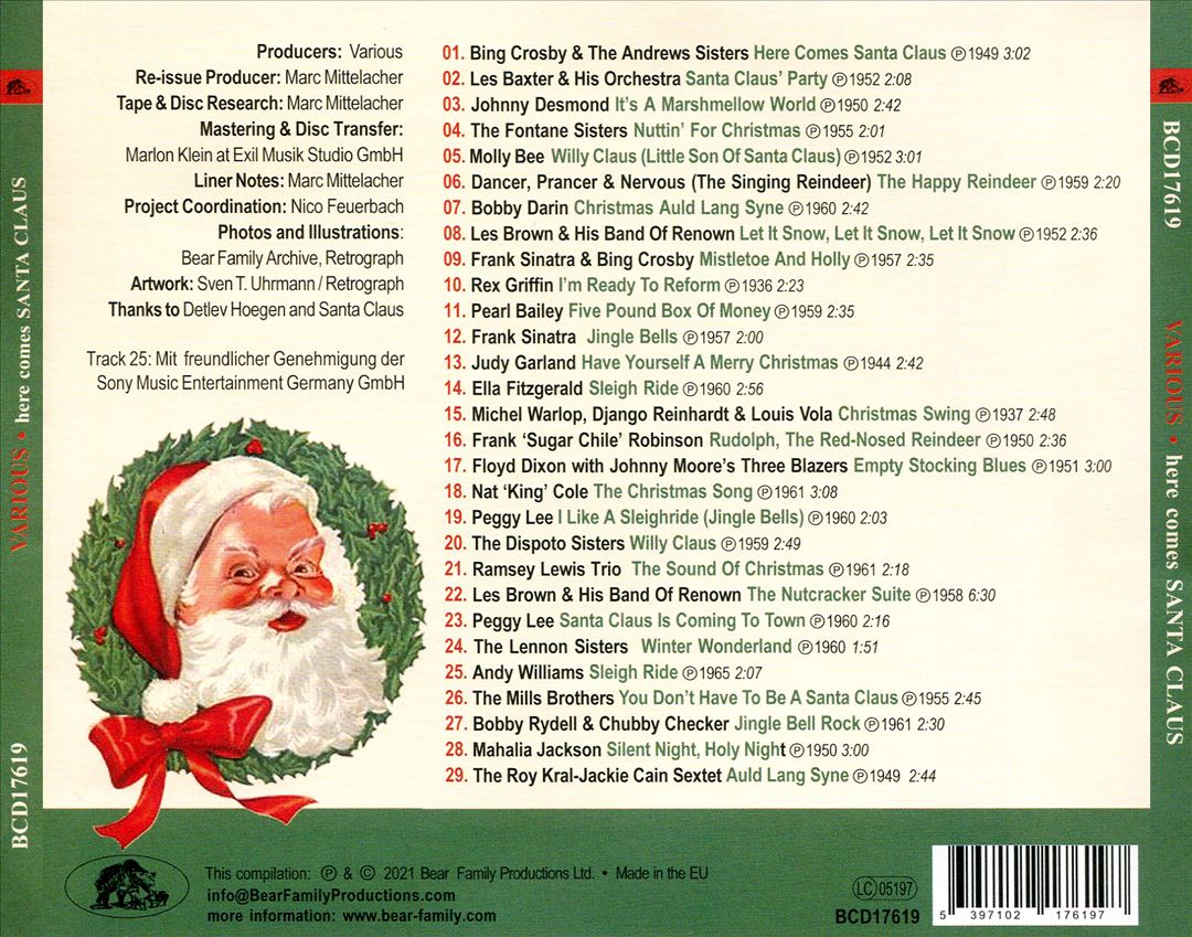 Here Comes Santa Claus: 29 Swinging Chestnuts cover art