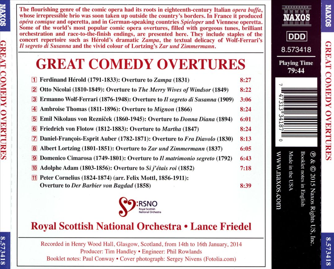 Great Comedy Overtures cover art