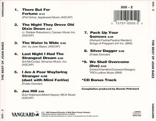 Best of Joan Baez [Vanguard] cover art