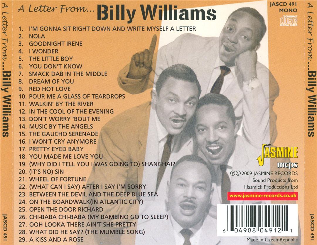 Letter from Billy Willams cover art