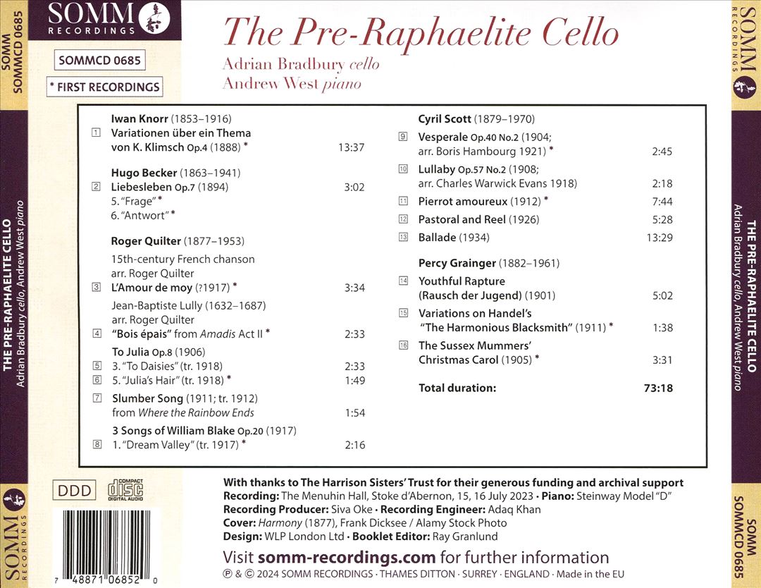Pre-Raphaelite Cello cover art