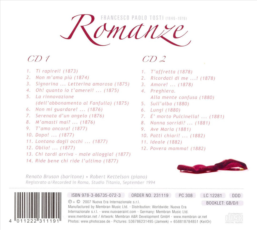 Tosti: Romanze su testi italiani cover art