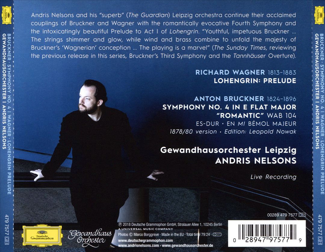 Bruckner: Symphony No. 4; Wagner: Lohengrin Prelude cover art