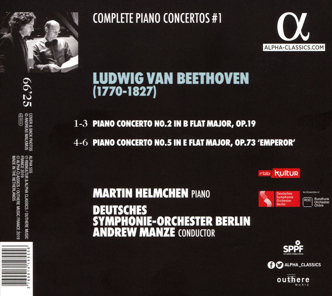 Beethoven: Piano Concertos 2 & 5 'Emperor' cover art
