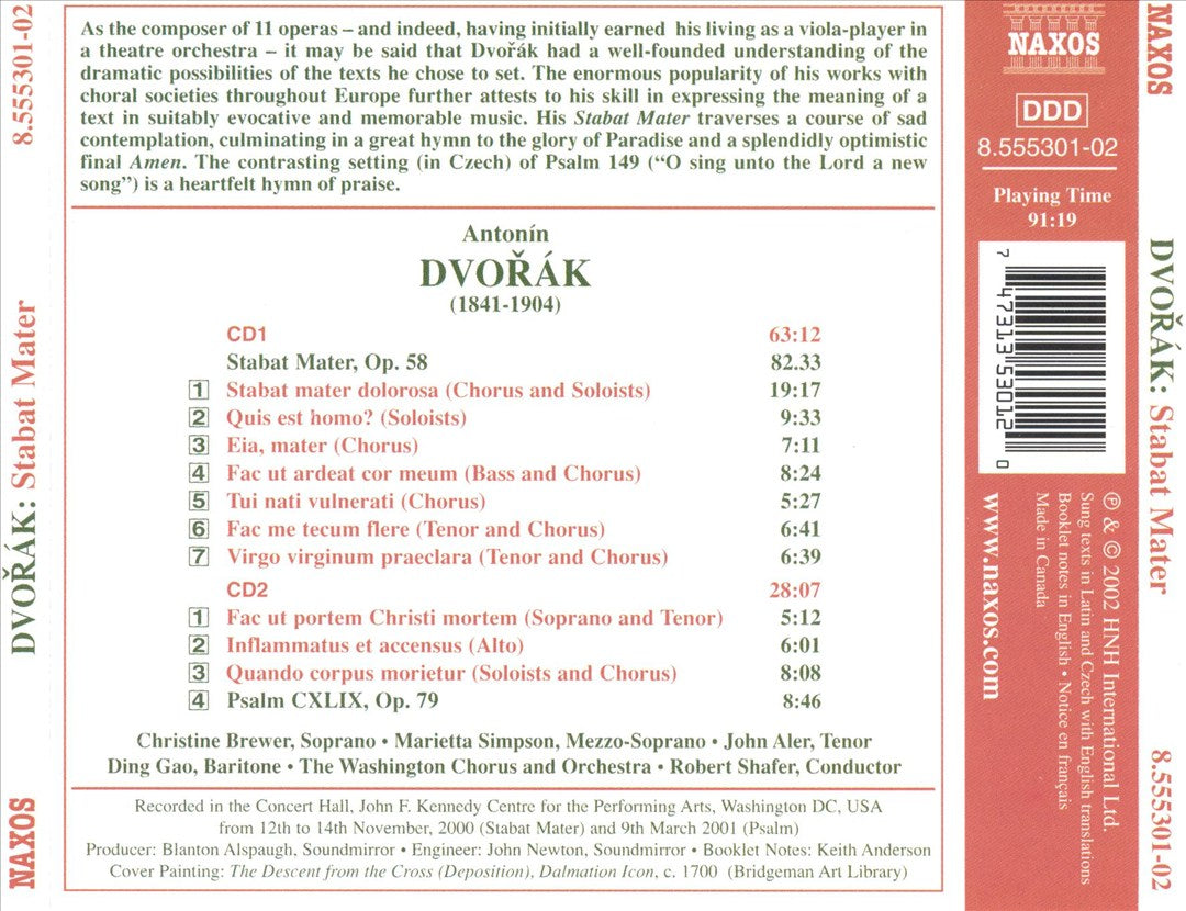 Dvorák: Stabat Mater cover art