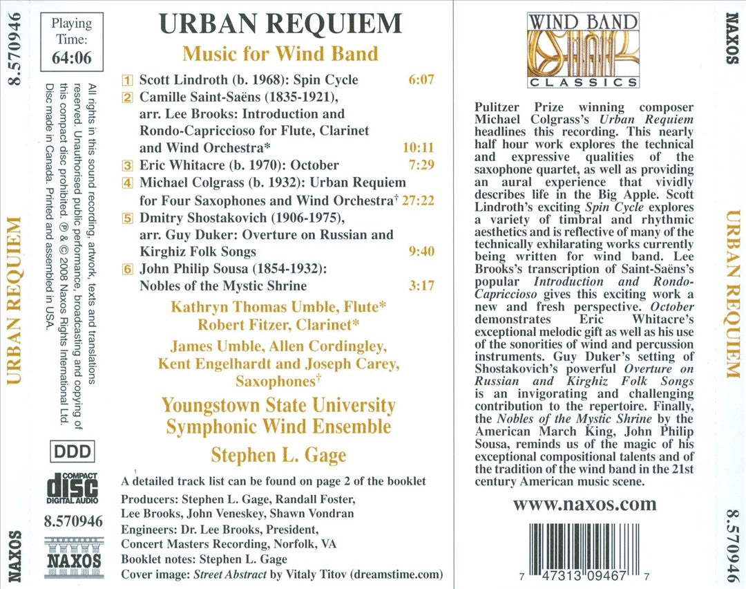 Michael Colgrass: Urban Requiem cover art