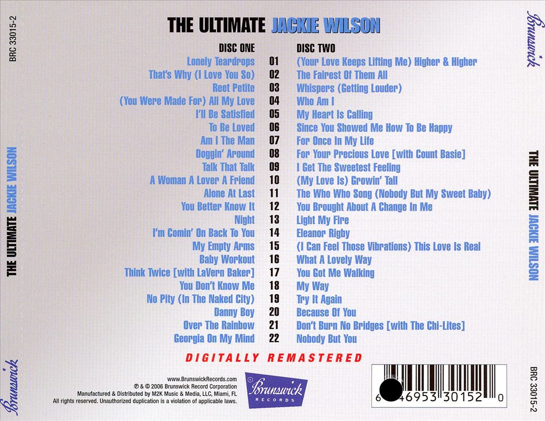 Ultimate Jackie Wilson cover art