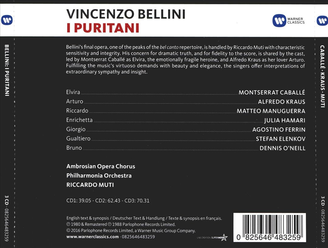 Bellini: I Puritani cover art