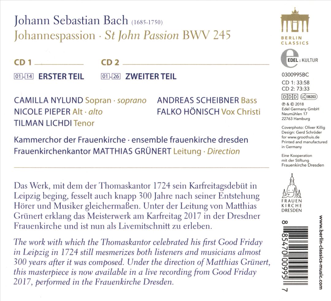 Johann Sebastian Bach: Johannespassion cover art