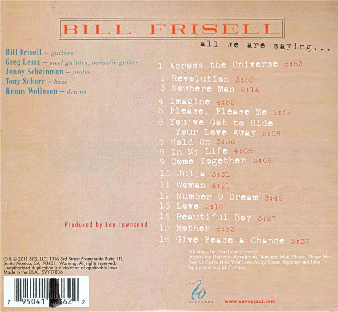 All We Are Saying... cover art