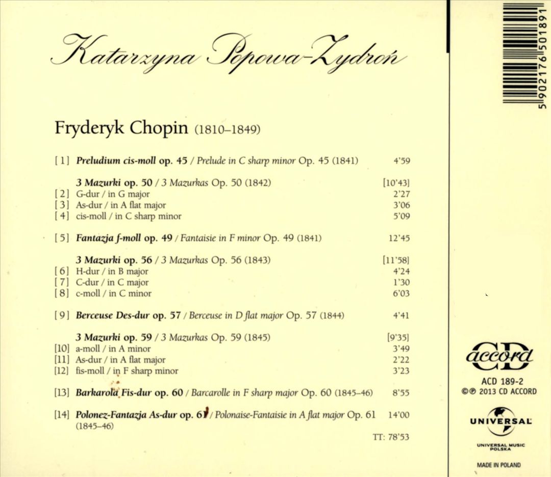 Frédéric Chopin cover art