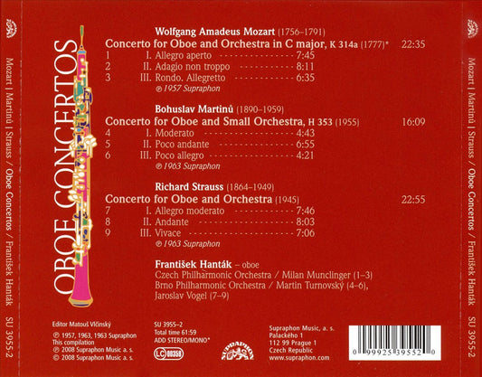 Mozart, Martinu, Strauss: Oboe Concertos cover art