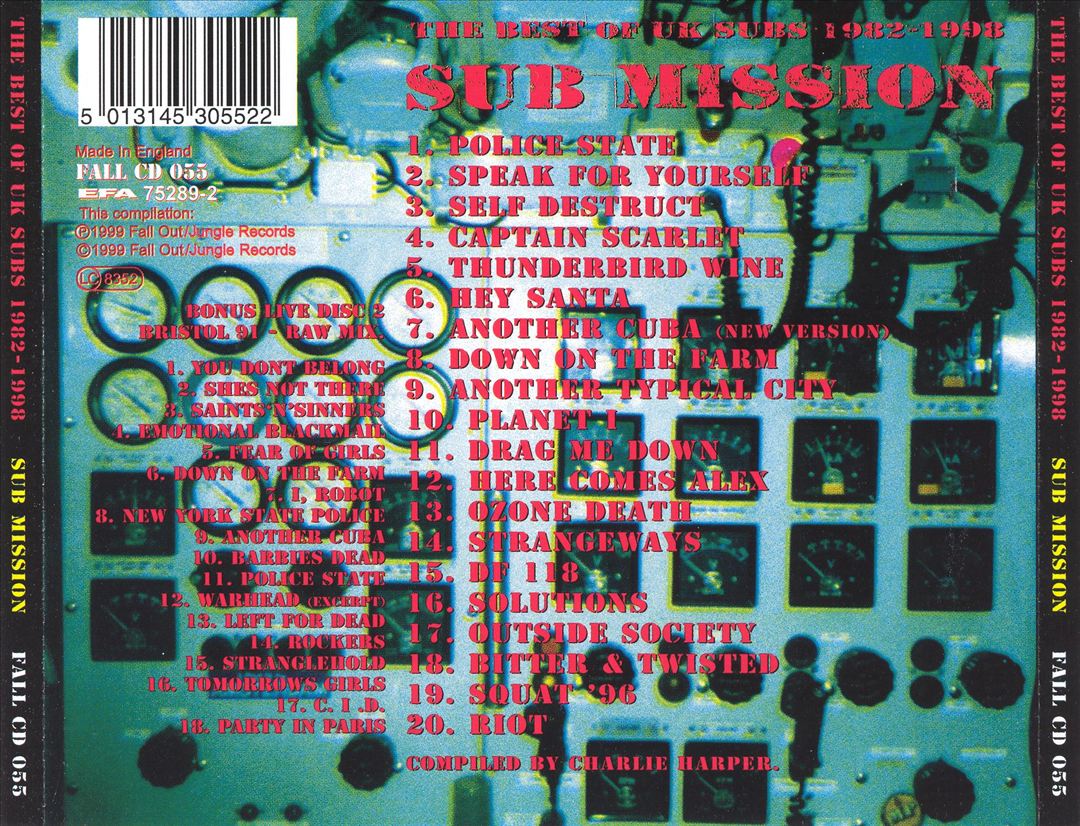 Sub Mission: The Best of U.K. Subs 1982-1998 cover art