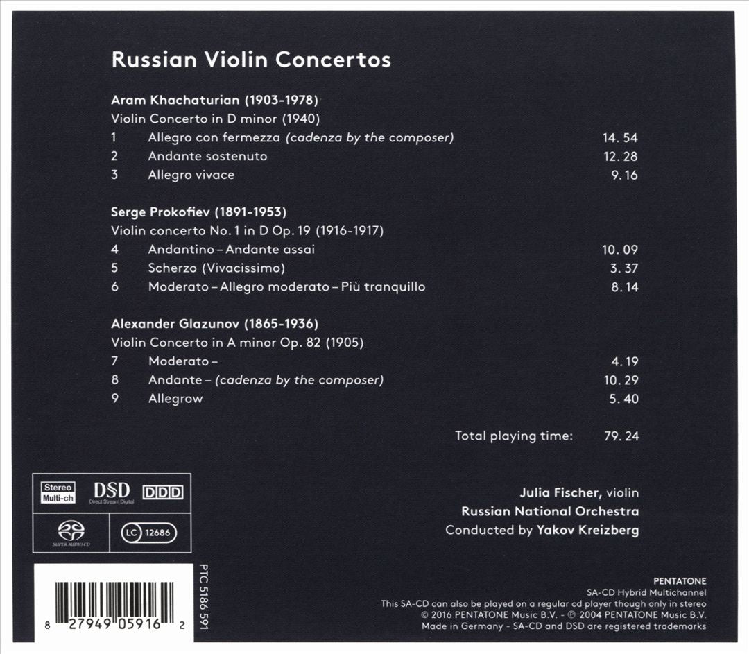 Russian Violin Concertos cover art