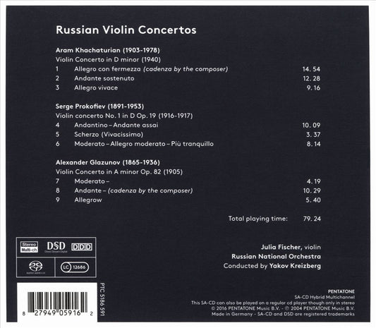 Russian Violin Concertos cover art