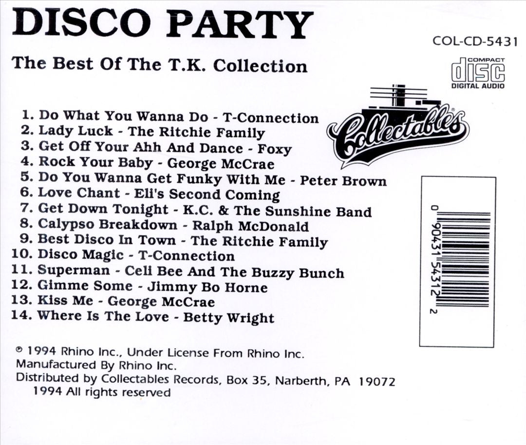 Disco Party: The Best of the TK Collection cover art