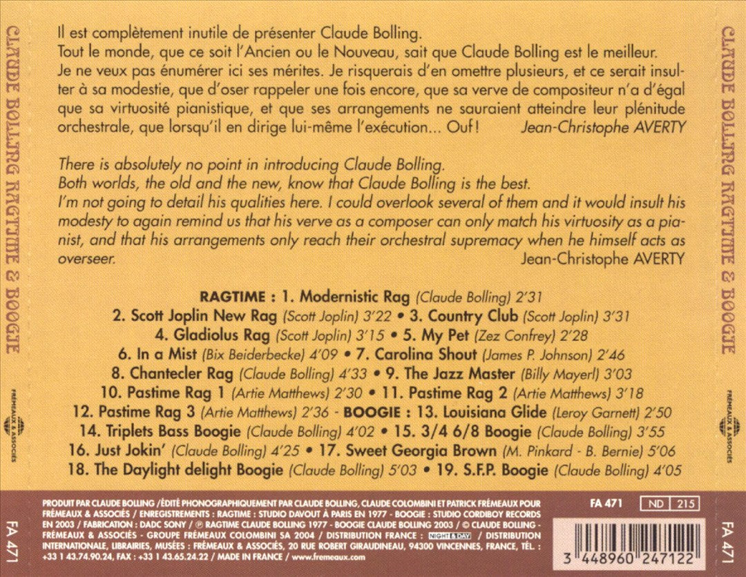 Ragtime Bolling & Boogie cover art