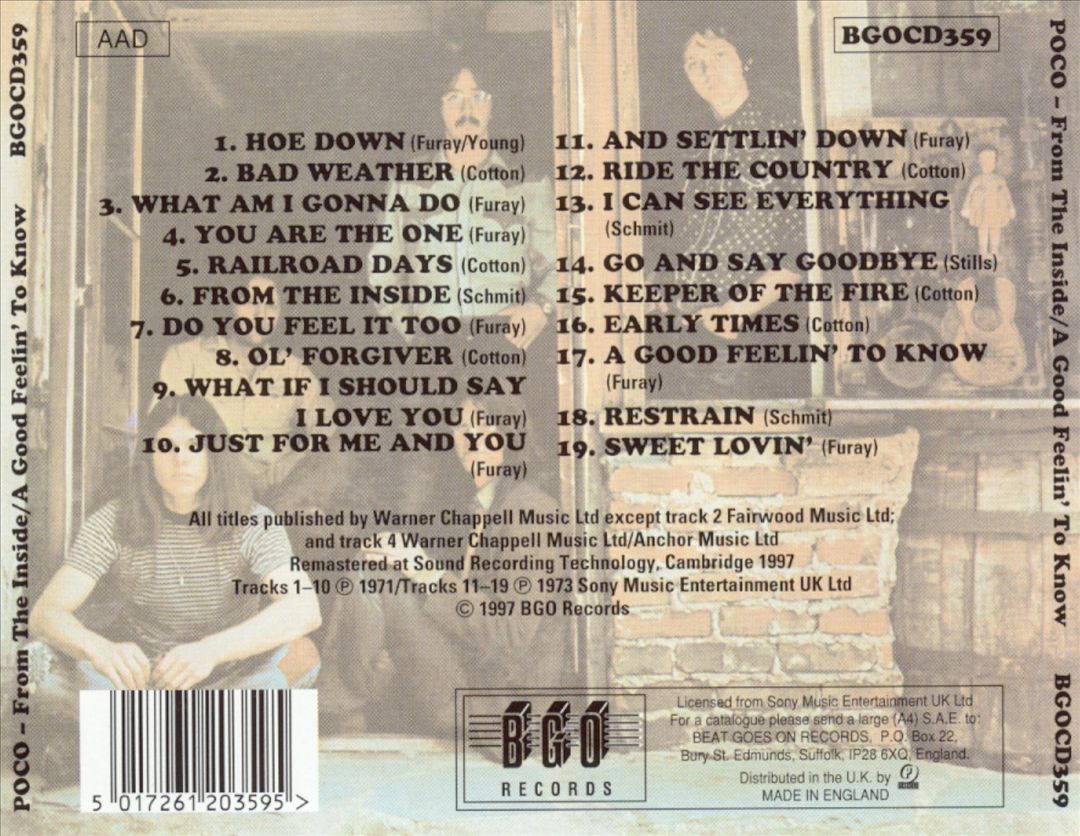 From the Inside/A Good Feelin' to Know cover art