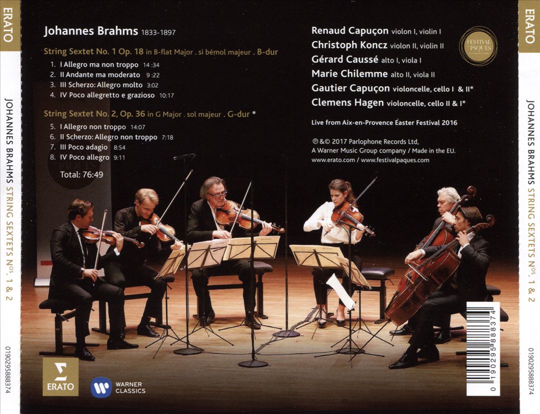 Brahms: String Sextets Nos. 1 & 2 cover art