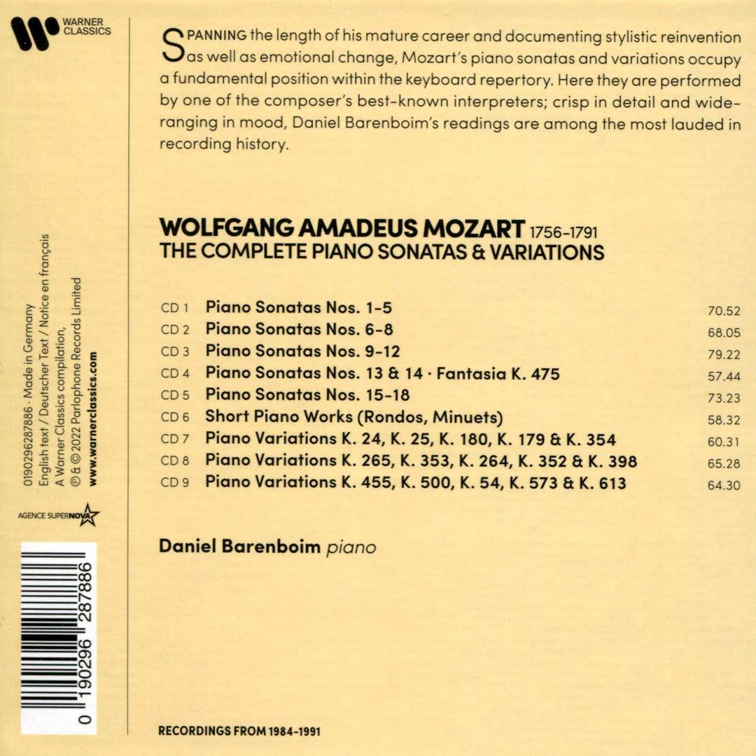 Mozart: The Complete Piano Sonatas & Variations [2022] cover art