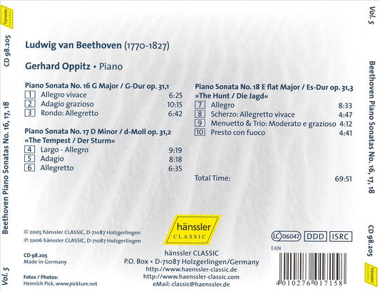 Beethoven: Piano Sonatas, Opp. 31/1-3 cover art